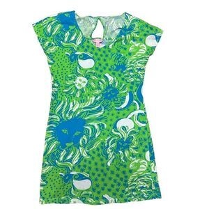 Lilly Pulitzer Daniella Dress Roar of the Jungle Limeade Green Sz‎ S